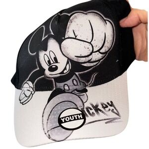 Youth Mickey Mouse Baseball‎ Cap Black White Cartoon Disney Kids New